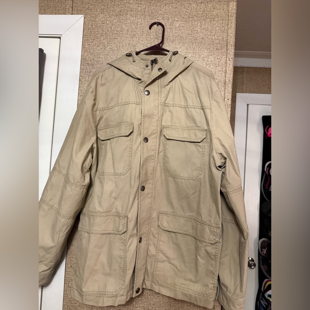 Express Men's Beige Military Jacket